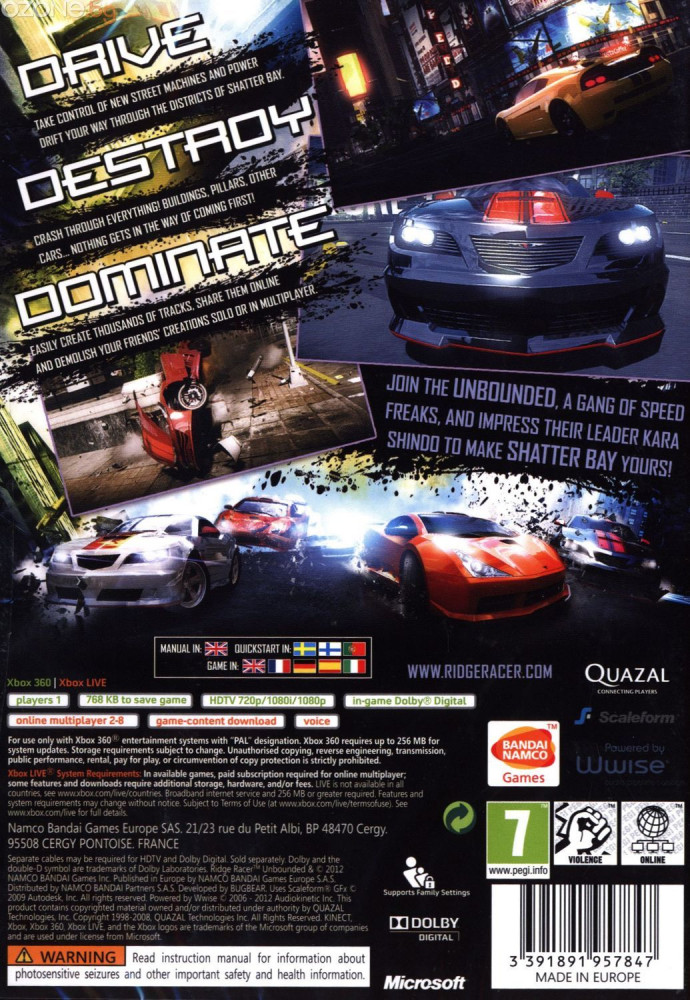 ridge racer unbounded xbox 360 download
